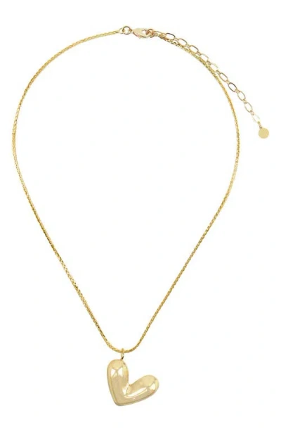 Panacea Bubble Heart Pendant Necklace In Gold