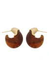 Panacea Bubble Hoop Earrings In Brown