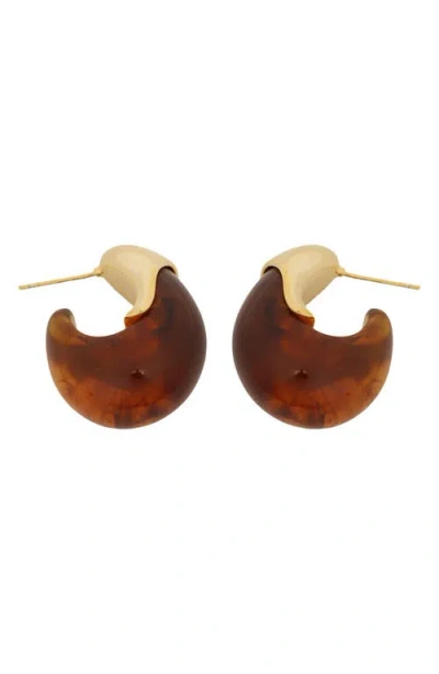 Panacea Bubble Hoop Earrings In Brown