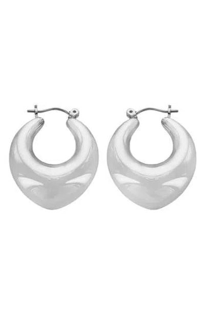 Panacea Bubble Hoop Earrings In Silver