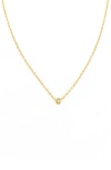 Panacea Bubble Initial Necklace In Gold