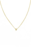 Panacea Bubble Initial Necklace In Gold