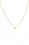 Panacea Bubble Initial Necklace In Gold-d