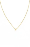 Panacea Bubble Initial Necklace In Metallic