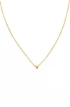 Panacea Bubble Initial Necklace In Gold