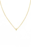 Panacea Bubble Initial Necklace In Gold-i