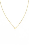 Panacea Bubble Initial Necklace In Gold