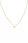 Panacea Bubble Initial Necklace In Gold-p