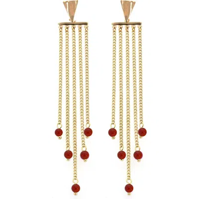 Panacea Chain Drop Earrings In Gold