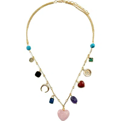 Panacea Charm Necklace In Multi