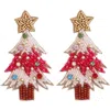 Panacea Christmas Tree Drop Earrings In Multi