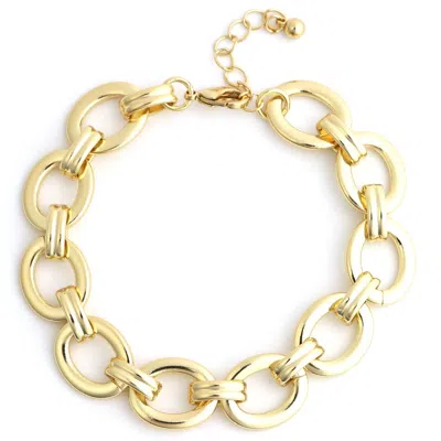 Panacea Circle Link Chain Bracelet In Gold