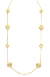 Panacea Clover Station Chain Necklace