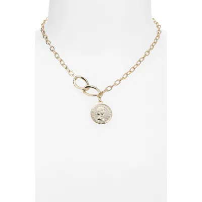 Panacea Coin Link Pendant Necklace
