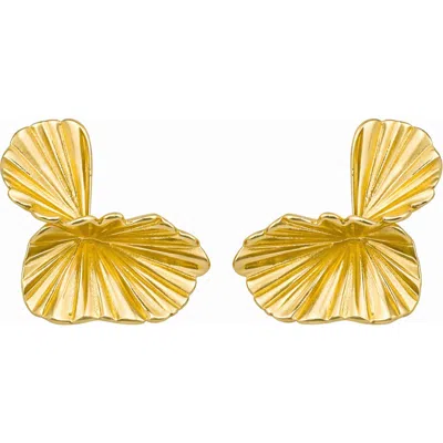 Panacea Crinkle Earrings In Gold