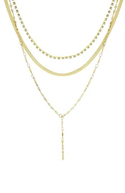 Panacea Crystal Chain Layered Y-necklace In Red