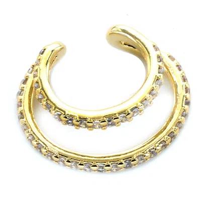 Panacea Crystal Double Row Ear Cuff
