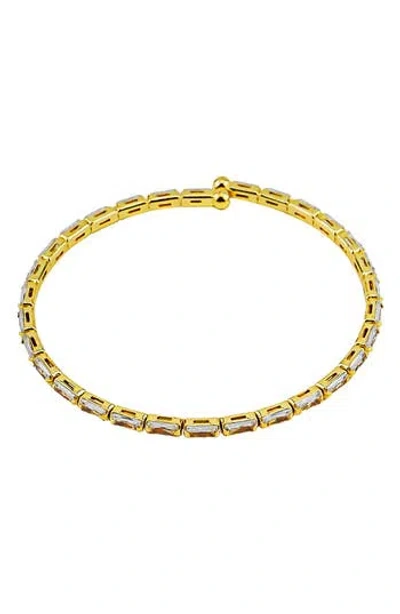 Panacea Crystal Flex Cuff Bracelet In Gold