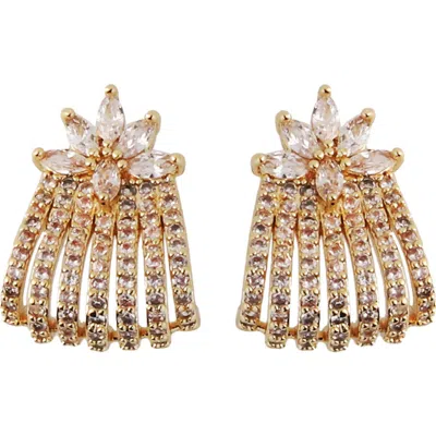Panacea Crystal Flower Top Multirow Earrings In Pattern