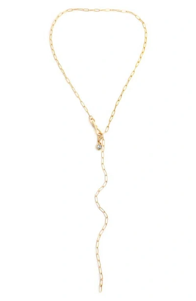 Panacea Crystal Heart Y-necklace In Gold