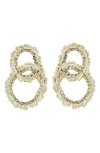 Panacea Crystal Link Drop Earrings In Gold