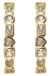 Panacea Crystal Mixed Shaped Hoop Earrings