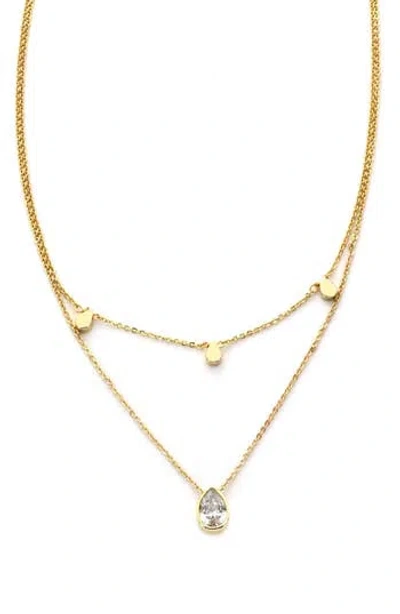 Panacea Crystal Teardrop Double Row Necklace