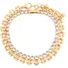 Panacea Crystal Watchband Bracelet In Gold