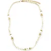 Panacea Cultured Freshwater Pearl Beaded Necklace In White