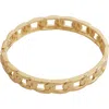 Panacea Curb Link Hinged Bangle In Gold
