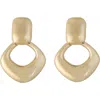 Panacea Diamond Doorknocker Drop Earrings In Gold