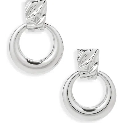 Panacea Door Knocker Drop Earrings In Metallic