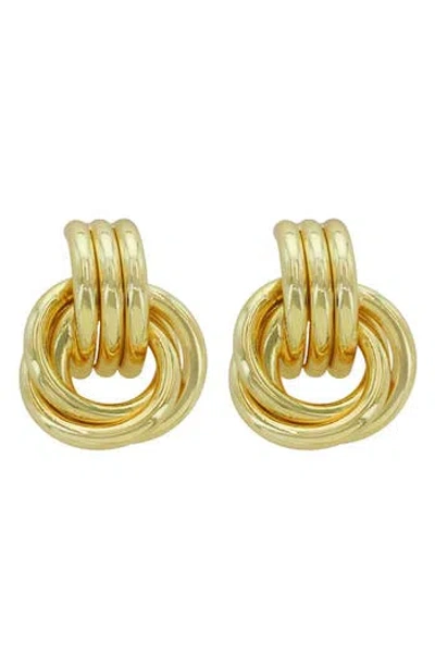 Panacea Doorknocker Earrings In Gold