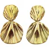 Panacea Double Circle Ridged Drop Earrings