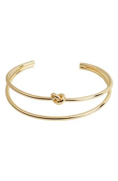 Panacea Double Knot Cuff Bracelet In Gold