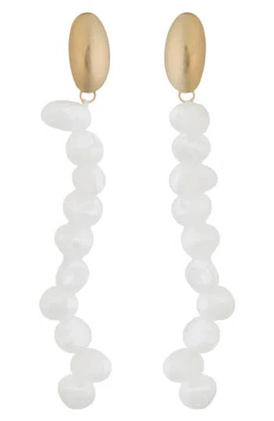 Panacea Faux Pearl Linear Drop Earrings