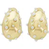 Panacea Faux Pearl Teardrop Earrings In White