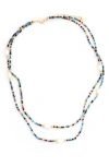 Panacea Freshwater Pearl Multicolor Beaded Layered Necklace In Multi