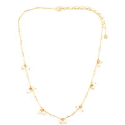 Panacea Freshwater Pearl Necklace In Gold