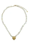 Panacea Freshwater Pearl Pendant Necklace In White