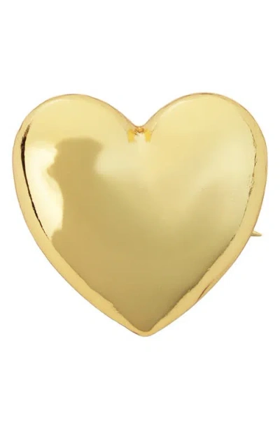Panacea Goldtone Heart Brooch