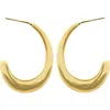 Panacea Graduated Hoop Earrings In Gold