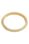 Panacea Grooved Hinge Bangle Bracelet In Gold