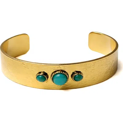 Panacea Hammered Circle Cuff Bracelet In Purple