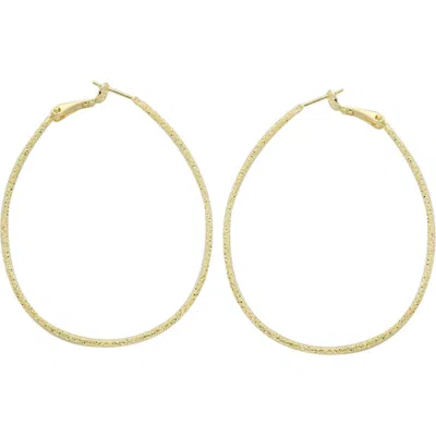 Panacea Hammered Hoop Earrings In Gold