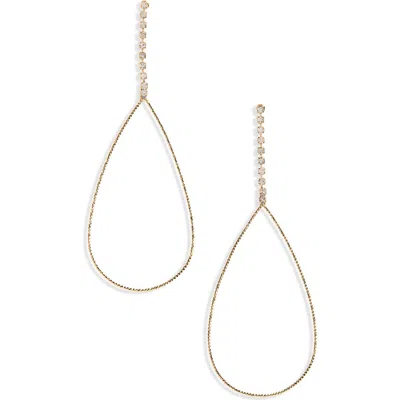 Panacea Hammered Teardrop Earrings In Gold