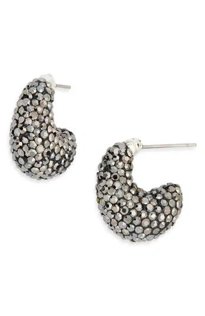 Panacea Hematite Luxe J-hoop Earrings In Metallic