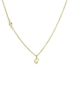 Panacea Initial Pendant Necklace In Gold