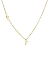 Panacea Initial Pendant Necklace In Gold