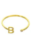 Panacea Initial Ring In Gold